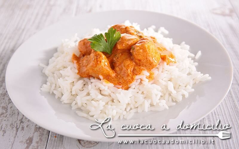 Pollo al curry con riso