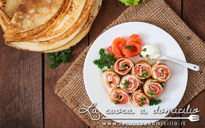 Crepes al salmone