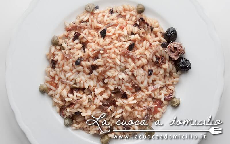 Risotto con acciughe