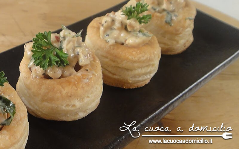 Vol-au-vent con crema di formaggio