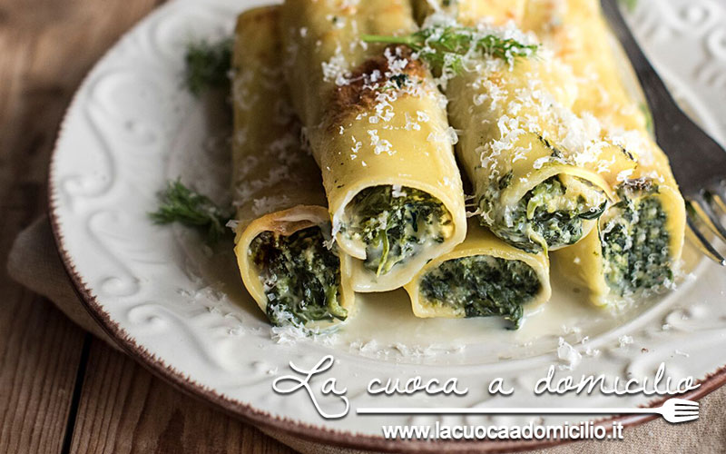 Cannelloni con spinaci