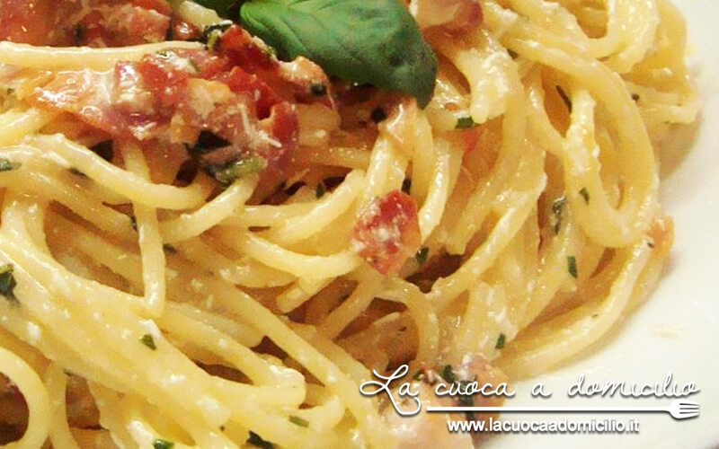 Tagliatelle con guanciale e pecorino