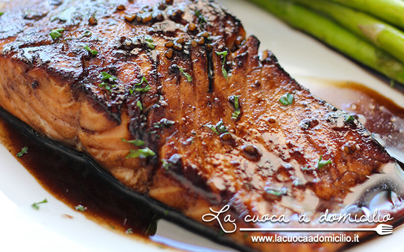 Salmone all'aceto balsamico