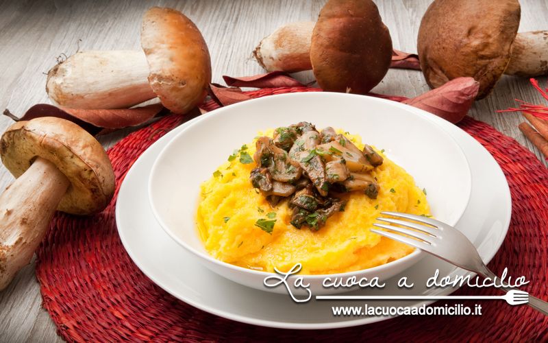 Polenta e funghi porcini