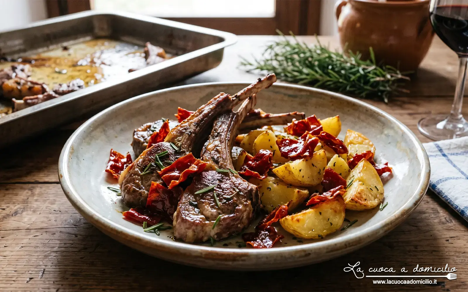 Costine di Agnello al Forno con Patate e Peperoni Cruschi...