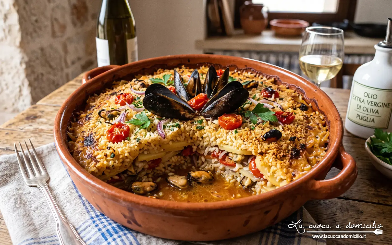 Riso, Patate e Cozze (Tiella Barese) (Puglia)