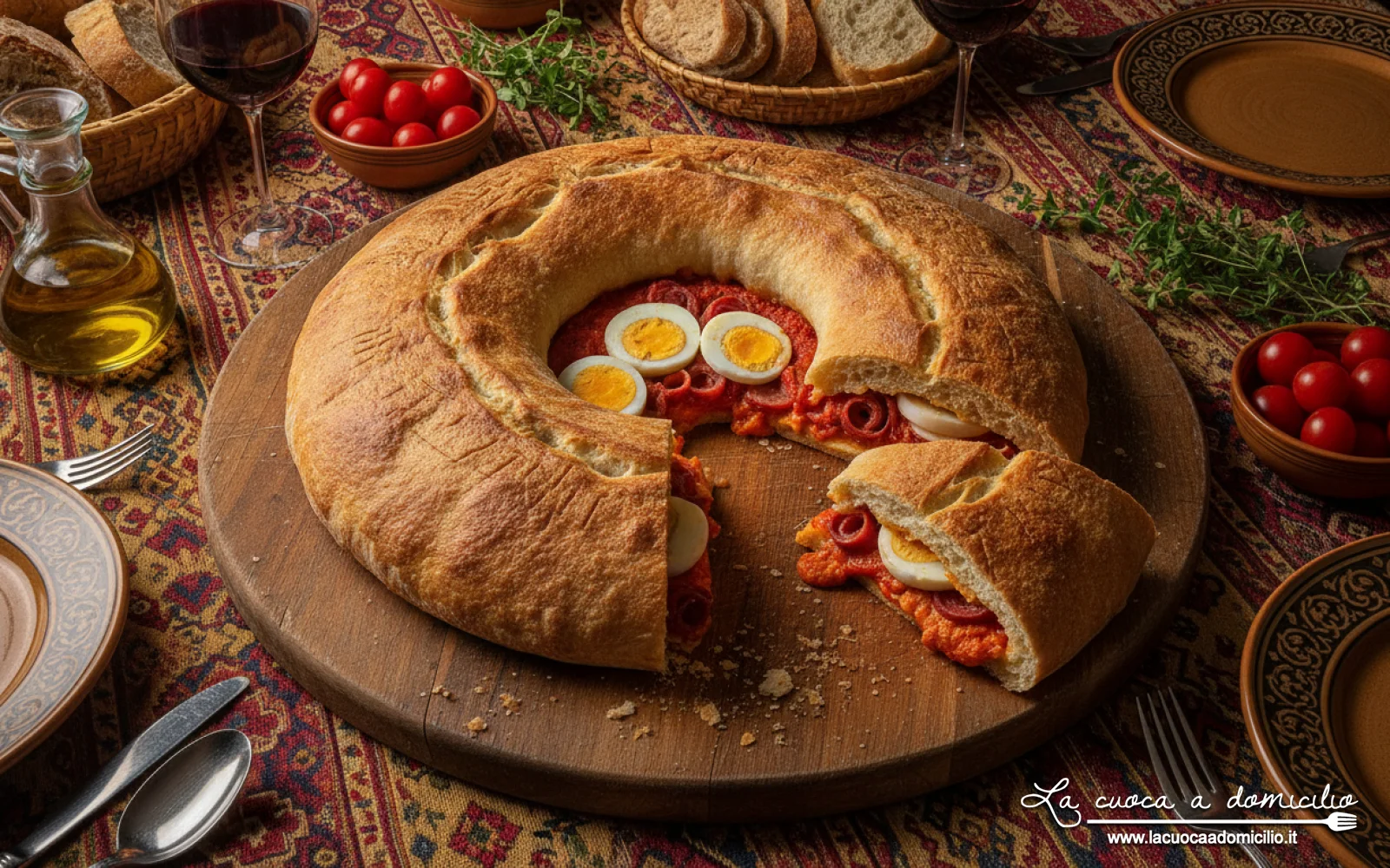 Pitta ripiena calabrese: la tradizionale focaccia rustica dell'autunno