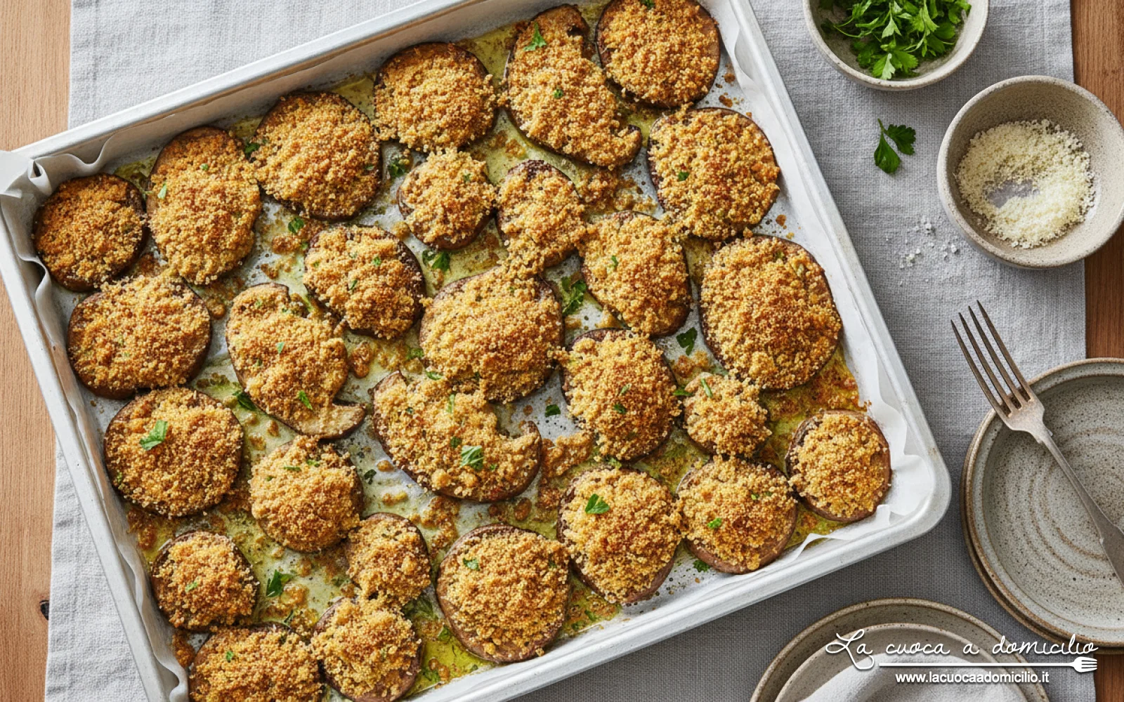 Funghi cardoncelli gratinati (Puglia)