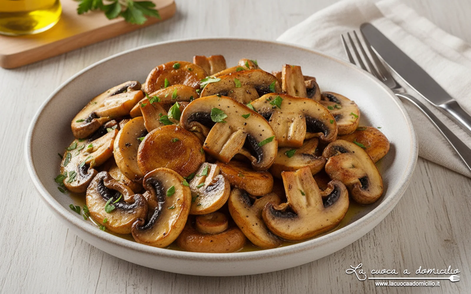 Funghi trifolati (Tradizione Italiana)
